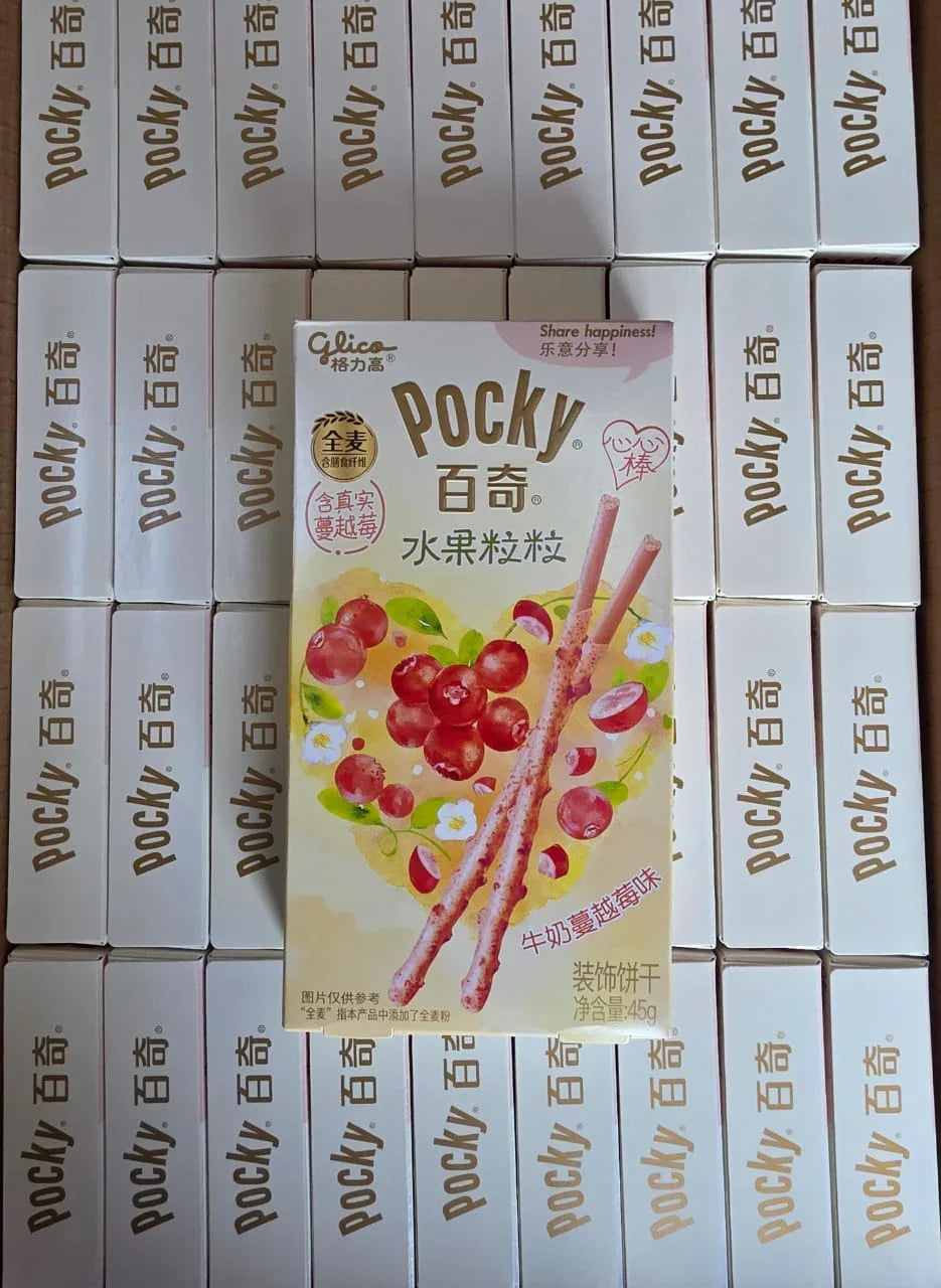 Glico Pocky Biscuit Sticks with Real Cranberry Flakes - 1 Carton (36 boxes)  Glico   gbuy-ae.myshopify.com glico-pocky-biscuit-sticks-cranberry-flakes-carton