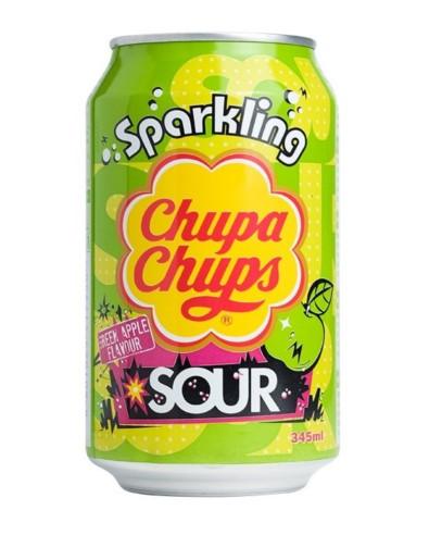 Chupa Chups Sparkling Soda Drink - Green Apple (1 can)