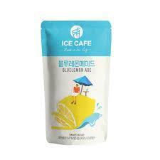 Ice Cafe Blue Lemonade in UAE: Refreshing blue citrus pouch drink from Seoul Oasis Dubai store.