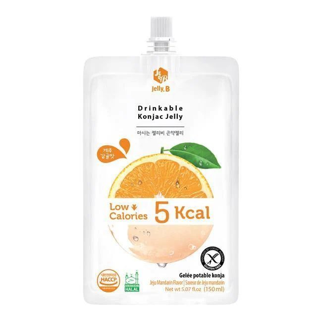 Jelly. B Mandarin Flavor Drinkable Konjac Jelly 150ml - 1 Carton (50 packs)