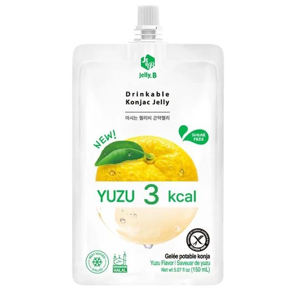 Jelly. B Yuzu Flavor Drinkable Konjac Jelly 150ml - 1 Carton (50 packs)