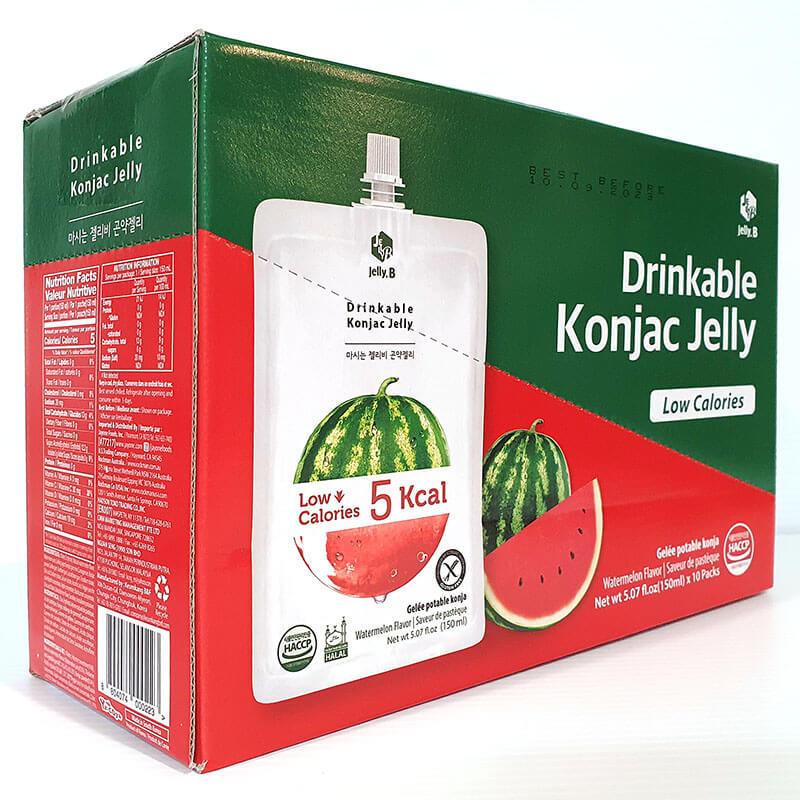 Jelly. B Watermelon Flavor Drinkable Konjac Jelly 150ml x 10 packs (1 outer)  Jelly. B   gbuy-ae.myshopify.com jelly-b-watermelon-flavor-drinkable-konjac-jelly-150ml-x-10-packs-1-outer