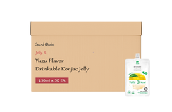 Jelly. B Yuzu Flavor Drinkable Konjac Jelly 150ml - 1 Carton (50 packs)