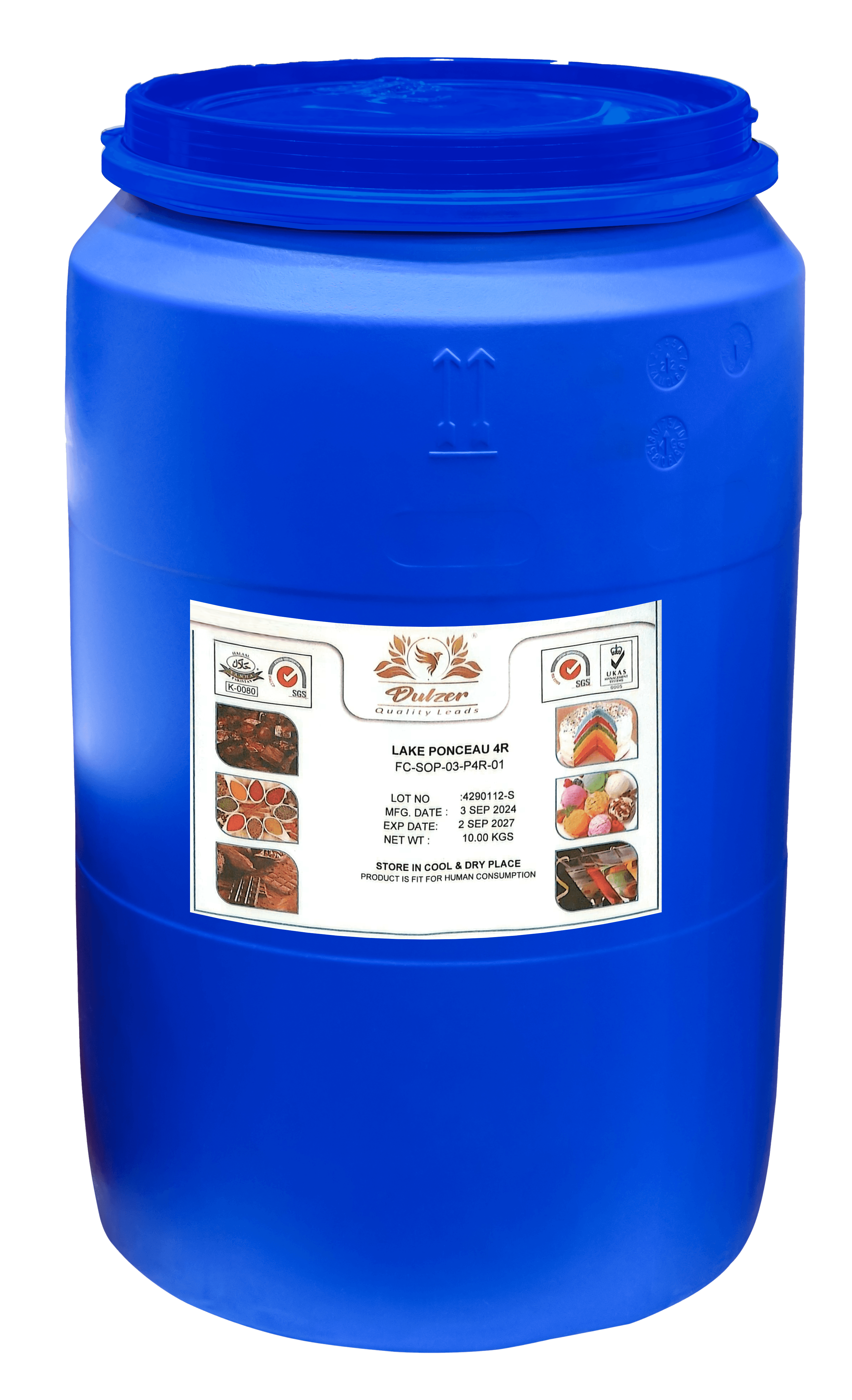Lake Ponceau 4R Food Color (powder form) - 10kg Drum  Dulzer   gbuy-ae.myshopify.com dulzer-lake-ponceau-4r-food-color-powder-form-10kg-drum