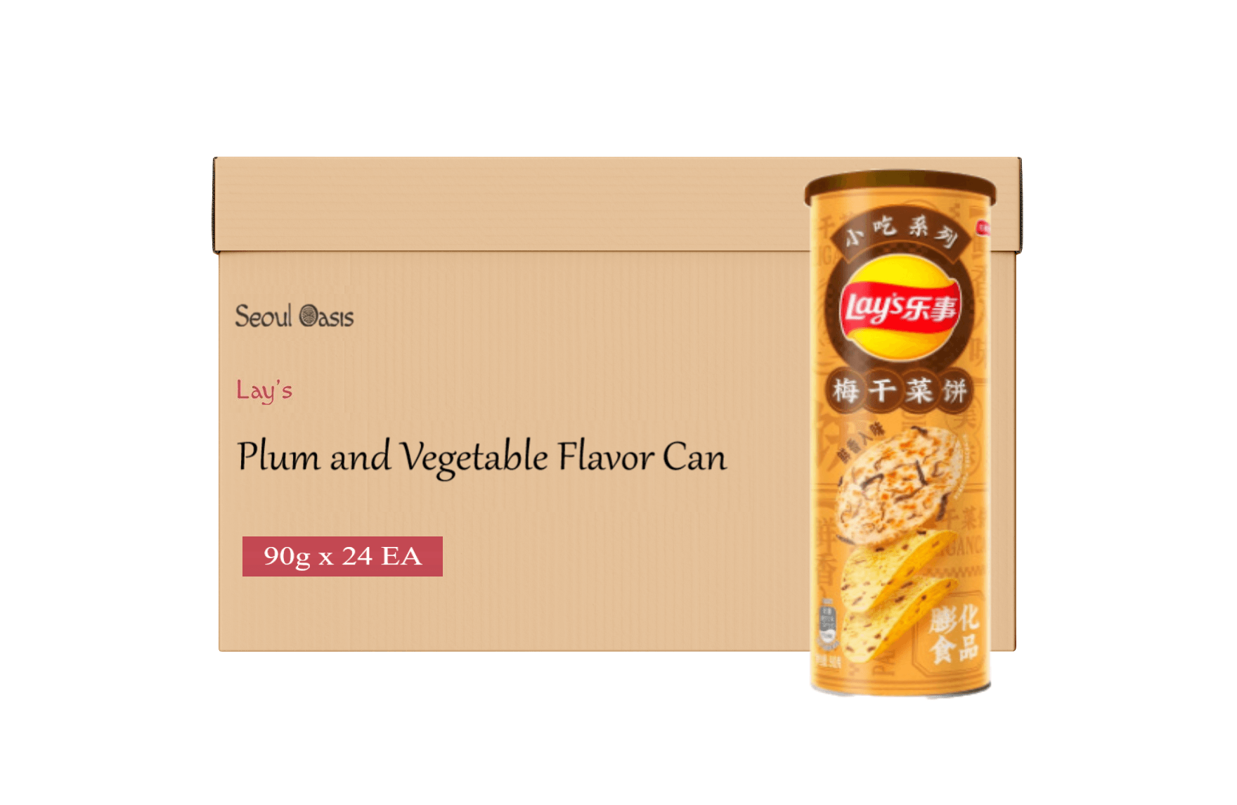 Lays Premium Plum & Vegetable Flavored Chips - 1 carton (90g x 24 cans)  Lay's   gbuy-ae.myshopify.com lays-premium-plum-vegetable-flavored-chips-1-carton-90g-24-cans