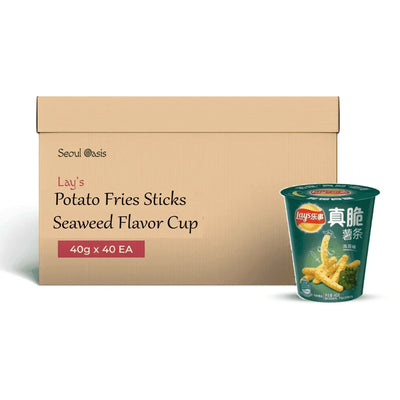 Lays Premium Seaweed Flavor French Fries - 1 carton (40g x 40 cups)  Lay's   gbuy-ae.myshopify.com lays-premium-seaweed-flavor-french-fries-1-carton-40g-40-cups