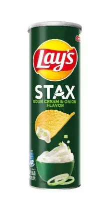 Lays Stax Sour Cream & Onion Flavor Chips - Carton (90g x 24cans)  Lay's   gbuy-ae.myshopify.com lays-stax-sour-cream-onion-flavor-chips-carton