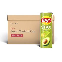Lays Stax Sweet Mustard Avocado Flavor Chips - Carton (90g x 24cans)  Lay's   gbuy-ae.myshopify.com lays-stax-sweet-mustard-avocado-flavor-chips-carton
