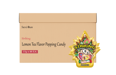 Striking Lemon Tea Flavored Popping Candy 15g - Carton of 48 packs