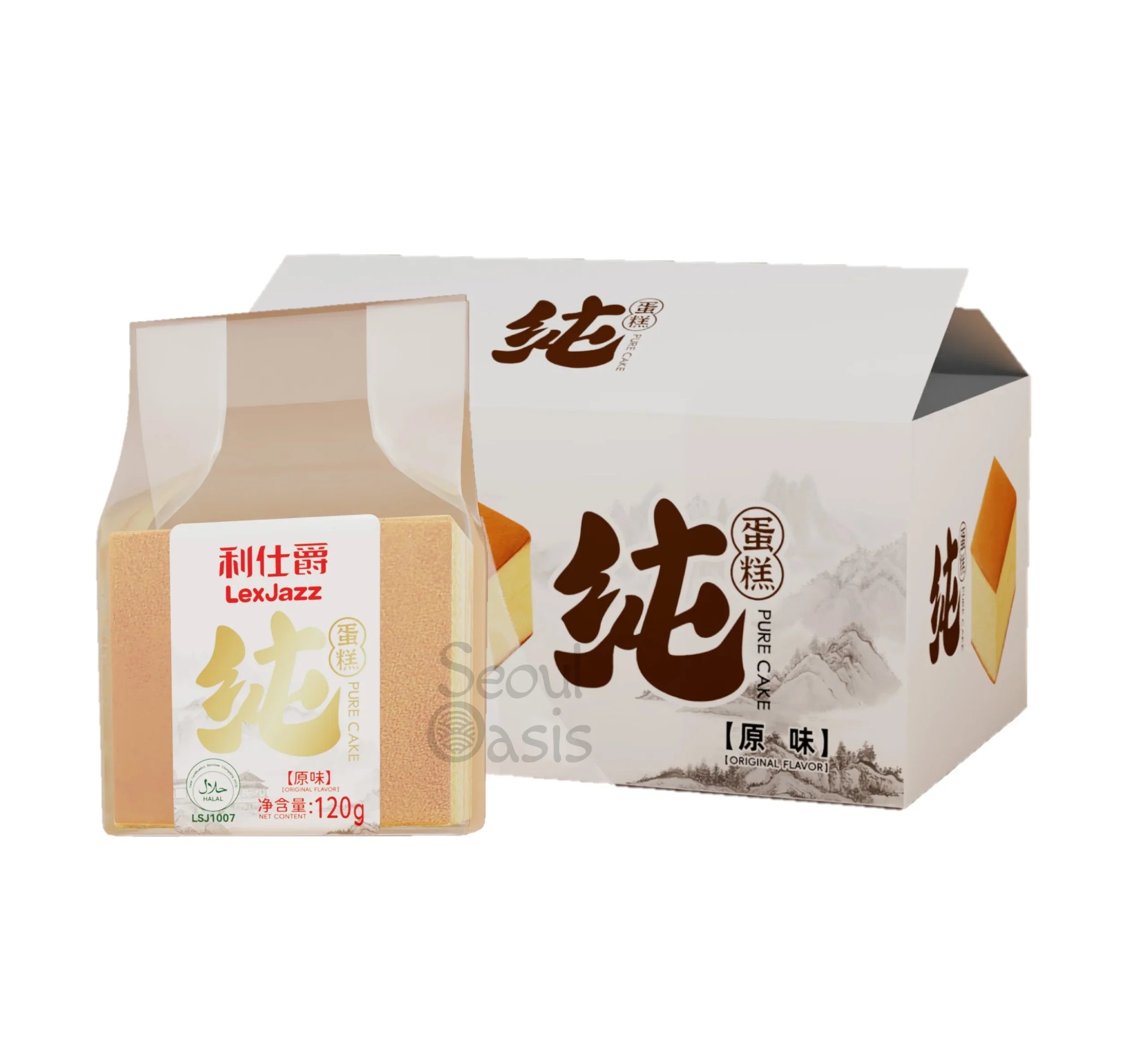 Lex Jazz Pure Sponge Cake 120g - Single Carton (32 pieces)  Lex Jazz   gbuy-ae.myshopify.com lex-jazz-pure-sponge-cake-120g-carton