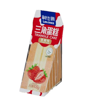 Lex Jazz Triangle Cake Strawberry 100g - Carton (20 pieces)  Lex Jazz   gbuy-ae.myshopify.com lex-jazz-triangle-cake-strawberry-100g-carton