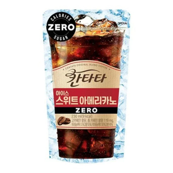Sweet americano korean pouch coffee: Chilled Lotte Cantata Iced Sweet Americano in Dubai.