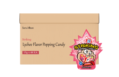 Striking Lychee Flavored Popping Candy 15g - Carton of 48 packs