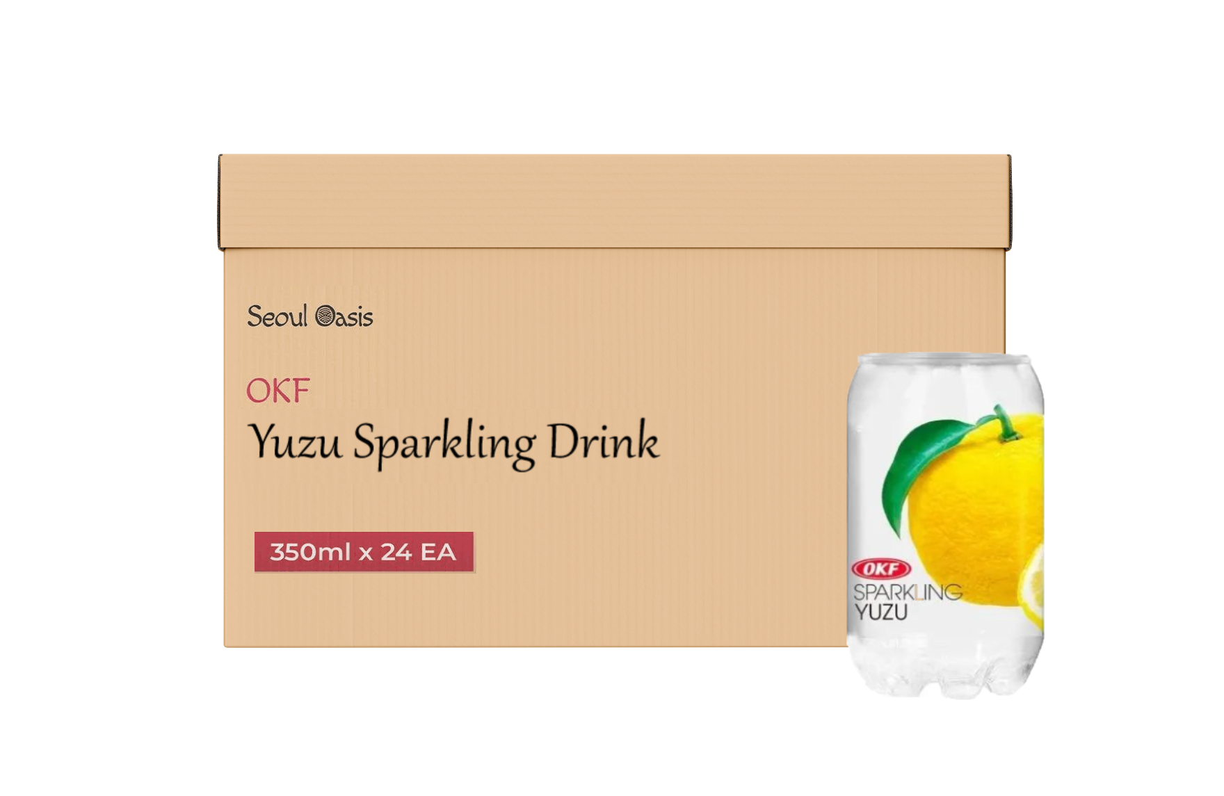 OKF Yuzu Sparkling Drink - Carton of 24 Cans