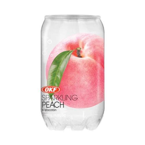 OKF Peach Sparkling Drink 350ml - Carton of 24 cans