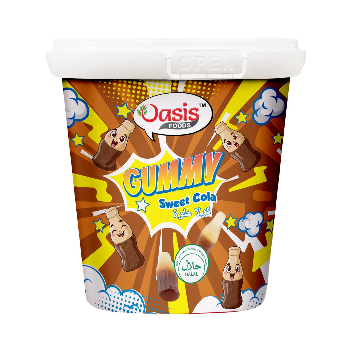 Sweet cola gummy candy 160g pack: chewy, fizzy snacks for kids UAE in Dubai.