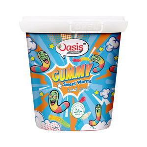 Sweet worms gummy candy UAE, colorful 160g soft treats from Seoul Oasis for Dubai snack lovers.