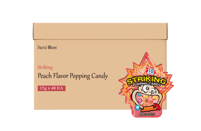 Striking Peach Flavored Popping Candy 15g - Carton of 48 packs