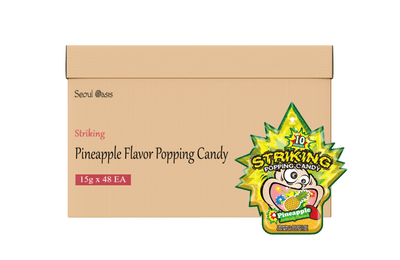 Striking Pineapple Flavored Popping Candy 15g - Carton of 48 packs