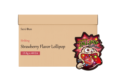 Striking Lollipop Strawberry Flavor - 1 box (13.8g x 48 packs)