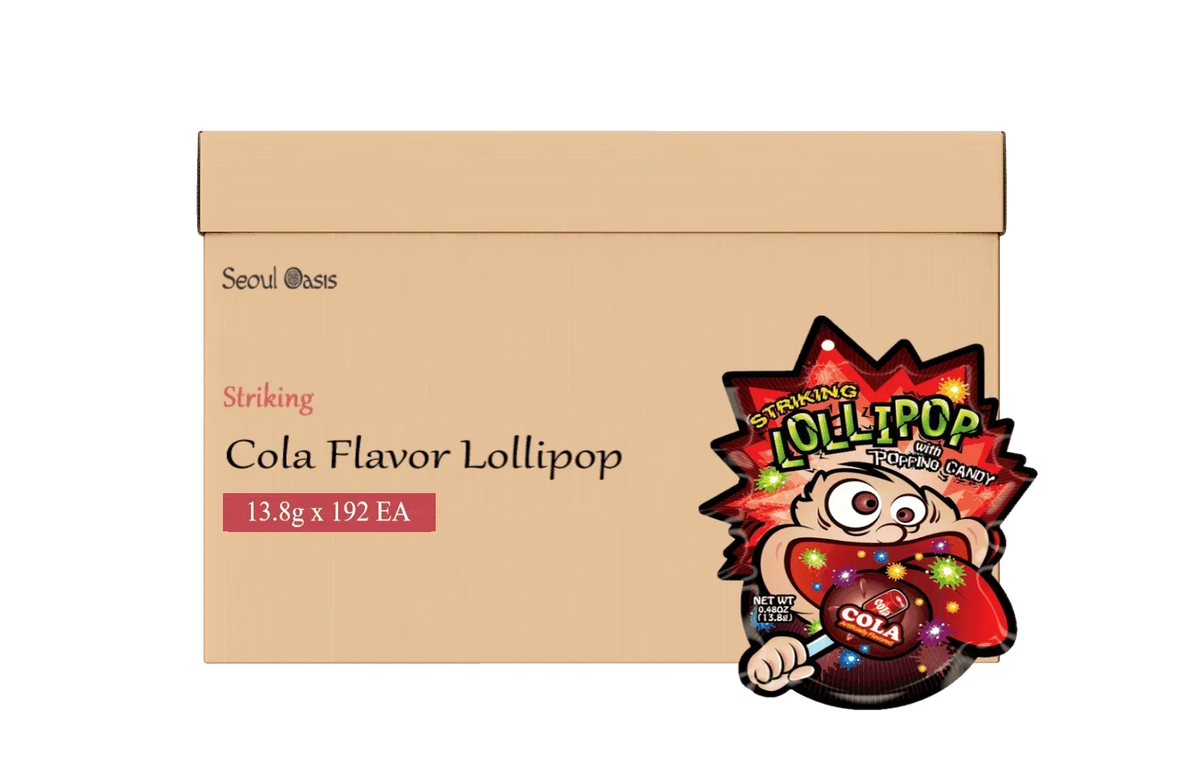 Pop candy with lollipop cola wholesale Dubai: Fizzy popping candy bulk pack for UAE events.