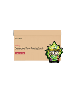 Striking Popping Candy Halal Green Apple UAE 48ct bulk carton for birthday party bags Dubai.