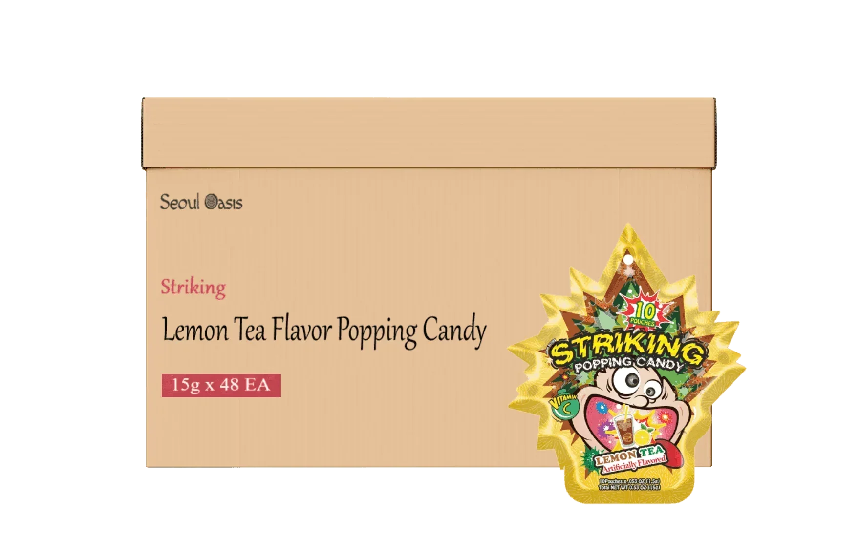 Striking Lemon Tea Flavored Popping Candy 15g - Seoul oasis