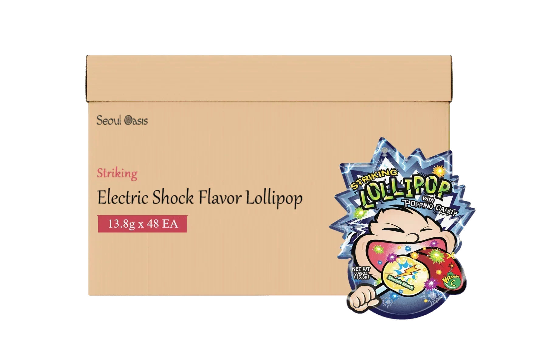 Striking Lollipop Electric Shock Flavor - 1 box (13.8g x 48 packs)  Seoul Oasis