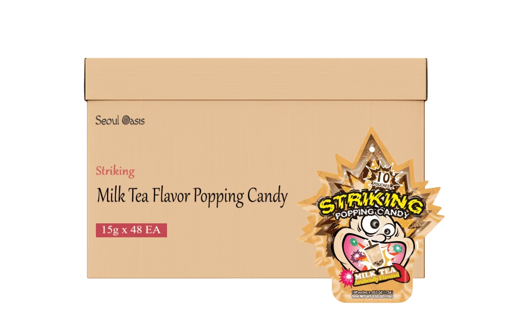 Striking Milk Tea Flavored Popping Candy 15g - Seoul oasis