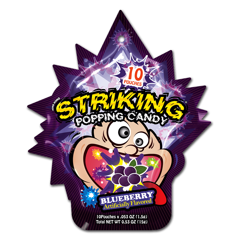 Popping Candy Blueberry Online Dubai UAE: Vibrant blue fizzy snacks from Seoul Oasis.