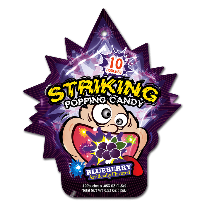Striking blueberry popping candy, 15g pack