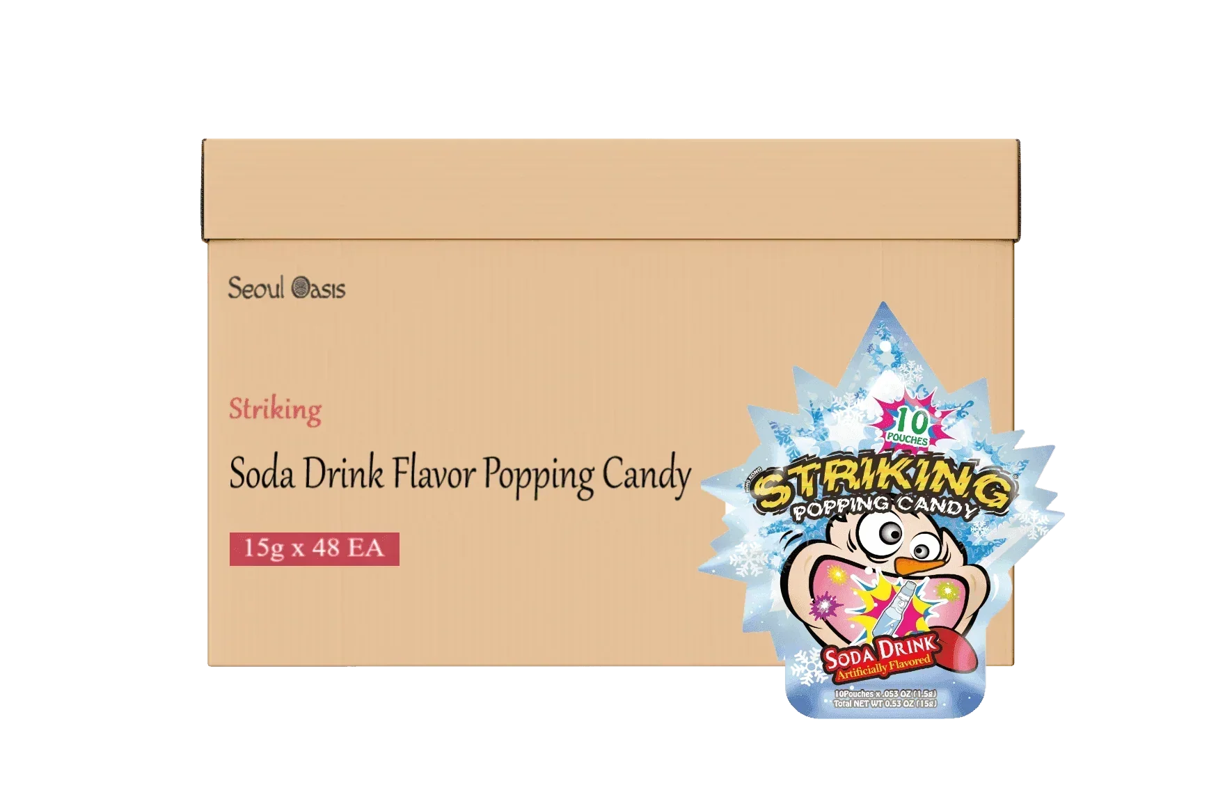 Striking Soda Drink Flavored Popping Candy 15g - Seoul oasis