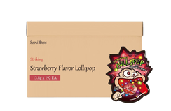 Striking Strawberry Flavored Lollipop 13.8g - 1 carton (192 packs) - Seoul oasis