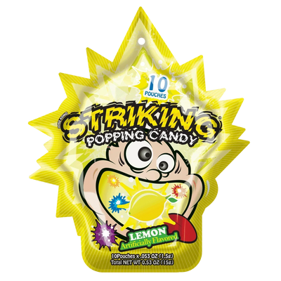 Striking Lemon Flavored Popping Candy 15g - Carton of 48 packs  Striking   gbuy-ae.myshopify.com striking-lemon-flavored-popping-candy-15g-carton-of-48-packs