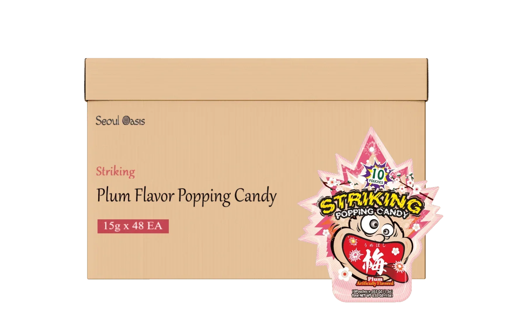 Striking Plum Flavored Popping Candy 15g - Carton of 48 packs  Striking   gbuy-ae.myshopify.com striking-plum-flavored-popping-candy-15g-carton-of-48-packs
