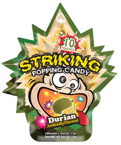 Striking Popping Candy Durian Flavor - 15g pack  Striking   gbuy-ae.myshopify.com striking-popping-candy-durian-flavor-15g-pack