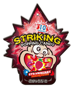 Striking Strawberry Flavored Popping Candy 15g - Carton of 48 packs  Striking   gbuy-ae.myshopify.com striking-strawberry-flavored-popping-candy-15g-carton-of-48-packs