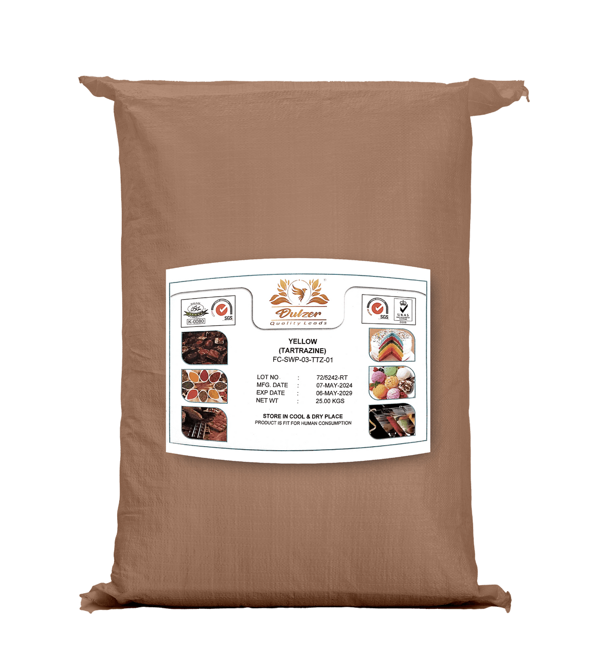 Tartrazine Food Color (powder form) - 25kg Bag  Dulzer   gbuy-ae.myshopify.com tartrazine-food-color-powder-25kg