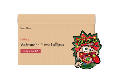 Striking Watermelon Flavored Lollipop 13.8g - 1 carton (192 packs)