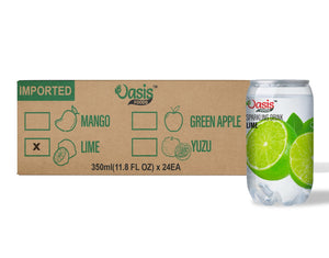Buy Oasis sparkling lime drink Dubai - 24 x 350ml Korean sparkling lime water carton from Seoul Oasis