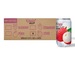 Buy Oasis Lychee Sparkling Drink 24 pack Dubai - Korean lychee sparkling juice carton premium packaging
