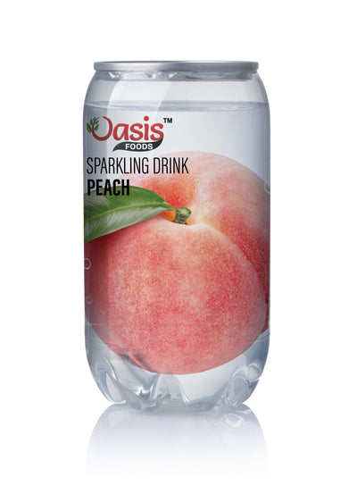 Sparkling Drink Peach 350ml Can UAE - Premium Seoul Oasis Korean Peach Soda with pink aesthetic packaging