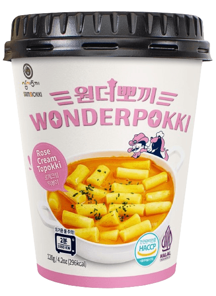 Wonderpokki Rose Cream Topokki Rice Cake - 1 Cup