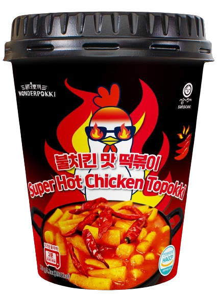 Wonderpokki Hot Spicy Chicken Topokki Rice Cakes - 1 Cup