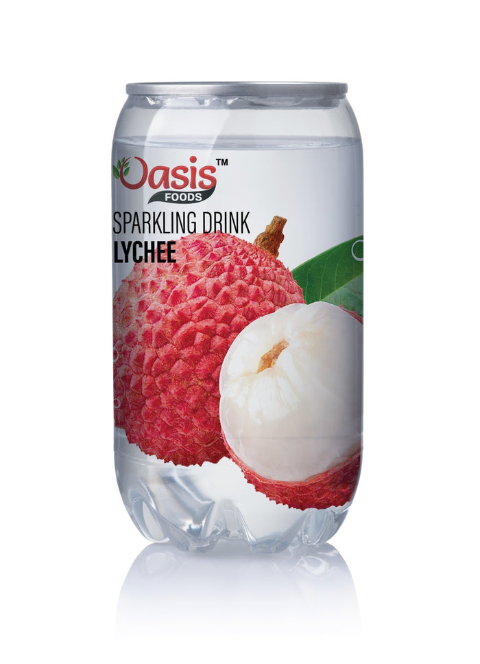 Buy Sparkling Drink Lychee 350ml Can, a refreshing floral soda from Seoul Oasis Dubai UAE.