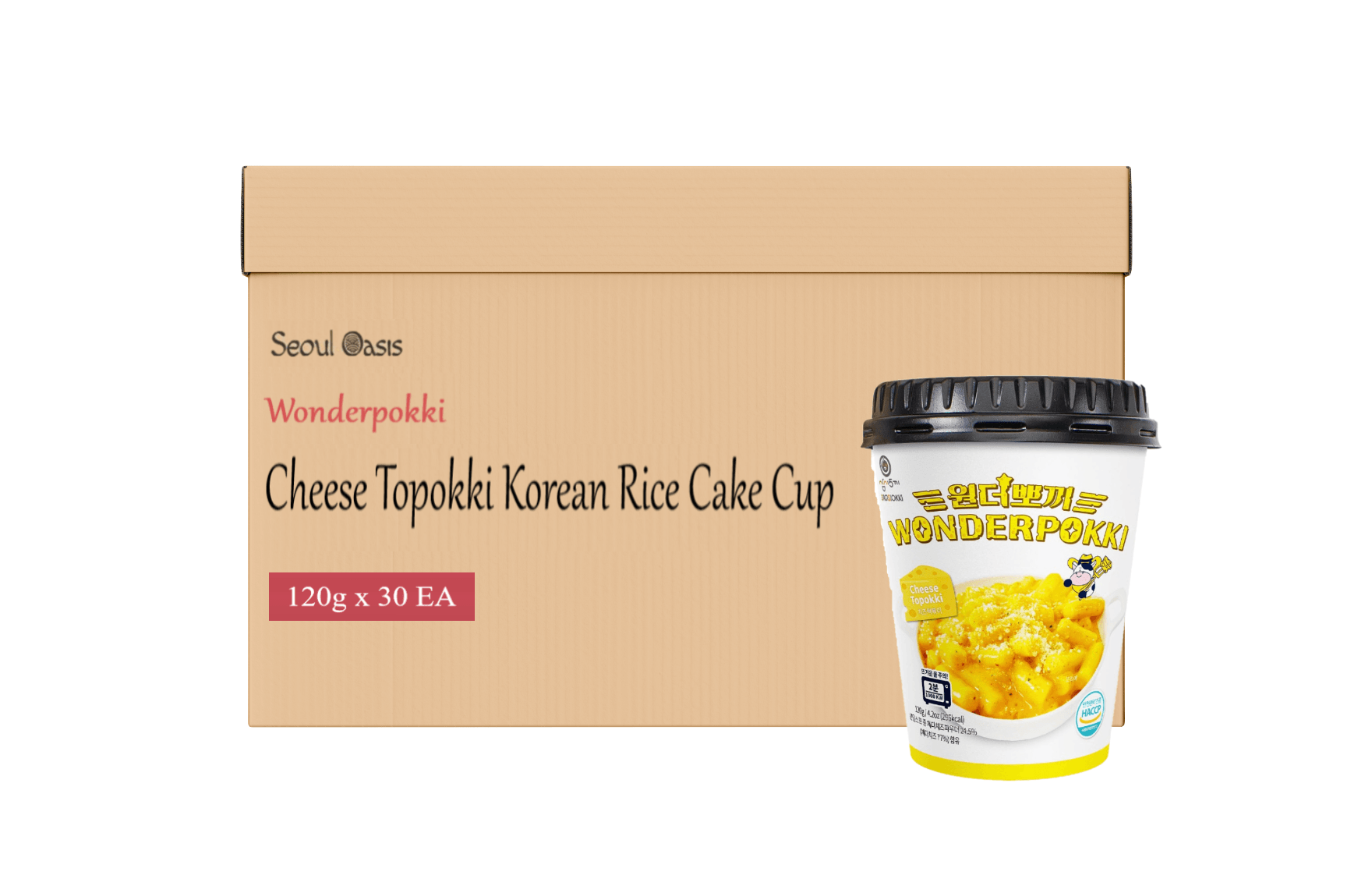 Wonderpokki Cheese Topokki Rice Cake - 1 carton (30 cups, 120g each)  Wonderpokki   gbuy-ae.myshopify.com wonderpokki-cheese-topokki-rice-cake-1-carton-30-cups-120g-each