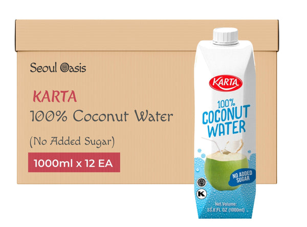 Karta 100% Pure Natural Coconut Water 1000ml Pack - 12pcs (1 Carton)