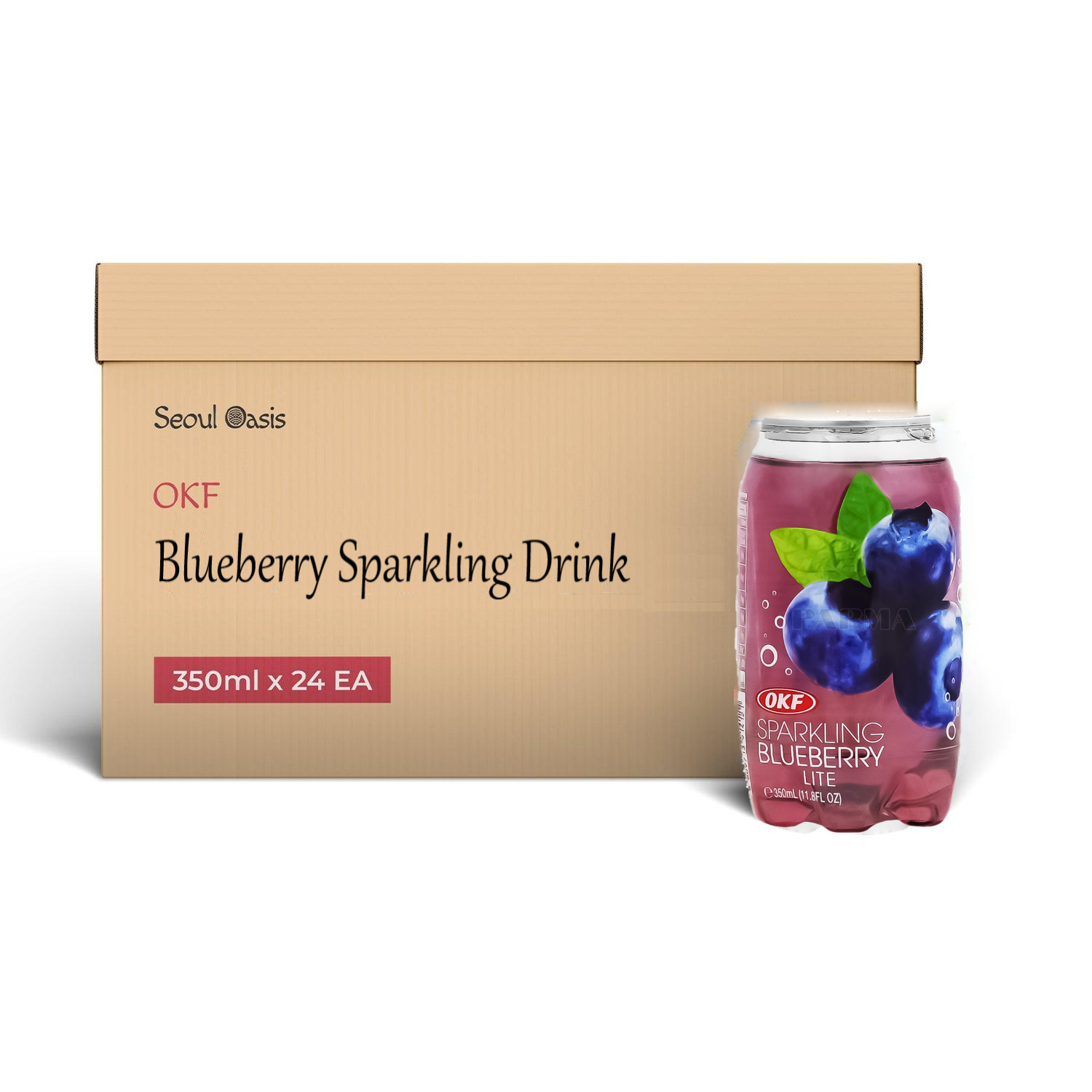 OKF Blueberry Sparkling Drink - Carton of 24 Cans