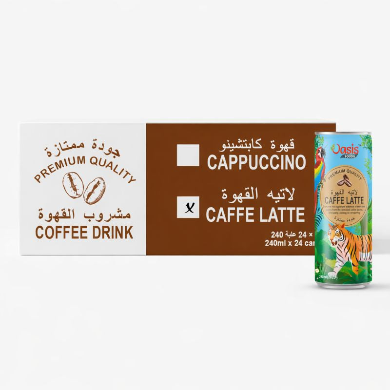 Buy Oasis Premium Caffe Latte carton Dubai - Case of authentic Korean canned coffee for bulk delivery in UAE