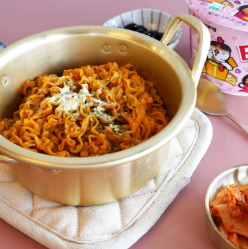 samyang carbonara hot ramen at seoul oasis.ready to eat.
